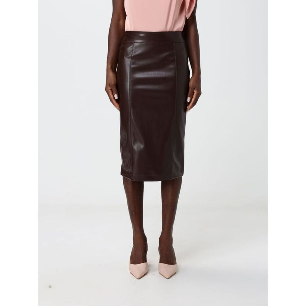 Hanita Women Hanita High-Waisted Smooth Faux Leather Midi Pencil Skirt